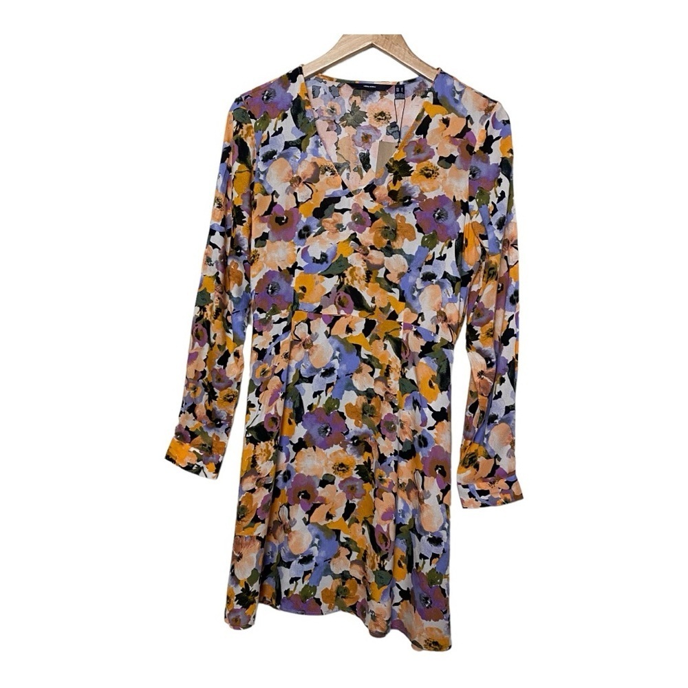 Vero Moda Anna Floral  Print Long Sleeve Mini Dress Multi Colors Sz S